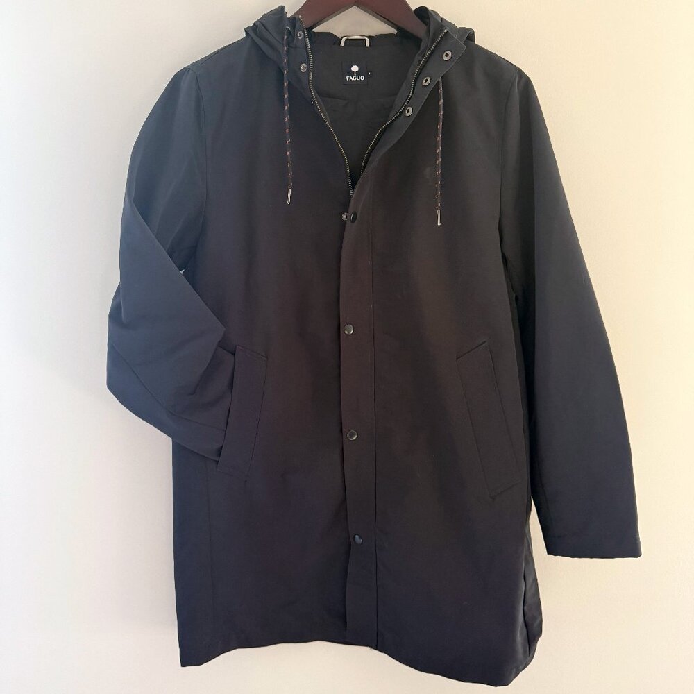Faguo black lightweight waterproof jacket - men's medium